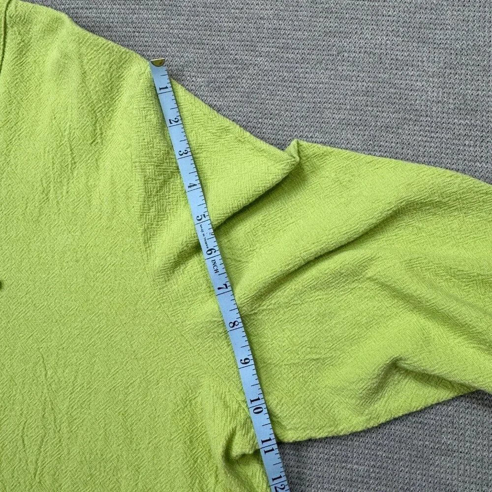 CJ Banks Baja Hoodi Womens Size 1X Yellow Greene Long Sleeve Pullover Cotton - Picture 14 of 16